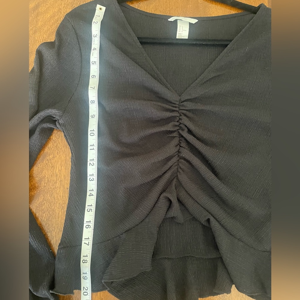 Black Ruched Top - Picture 7 of 7